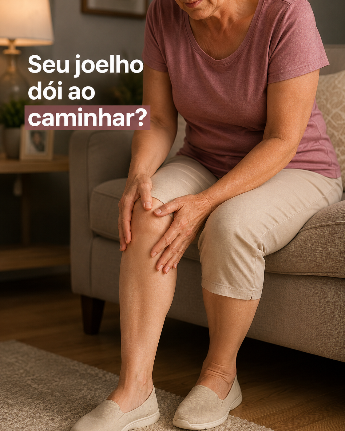 Joelheira Ortopédica em uso